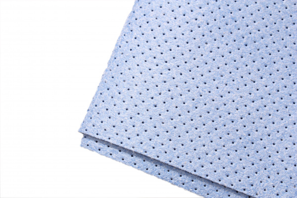 Glosswork Chamois Cloth Perforated, 50x45cm, 300gsm, синий, искусственная замша перфорированная